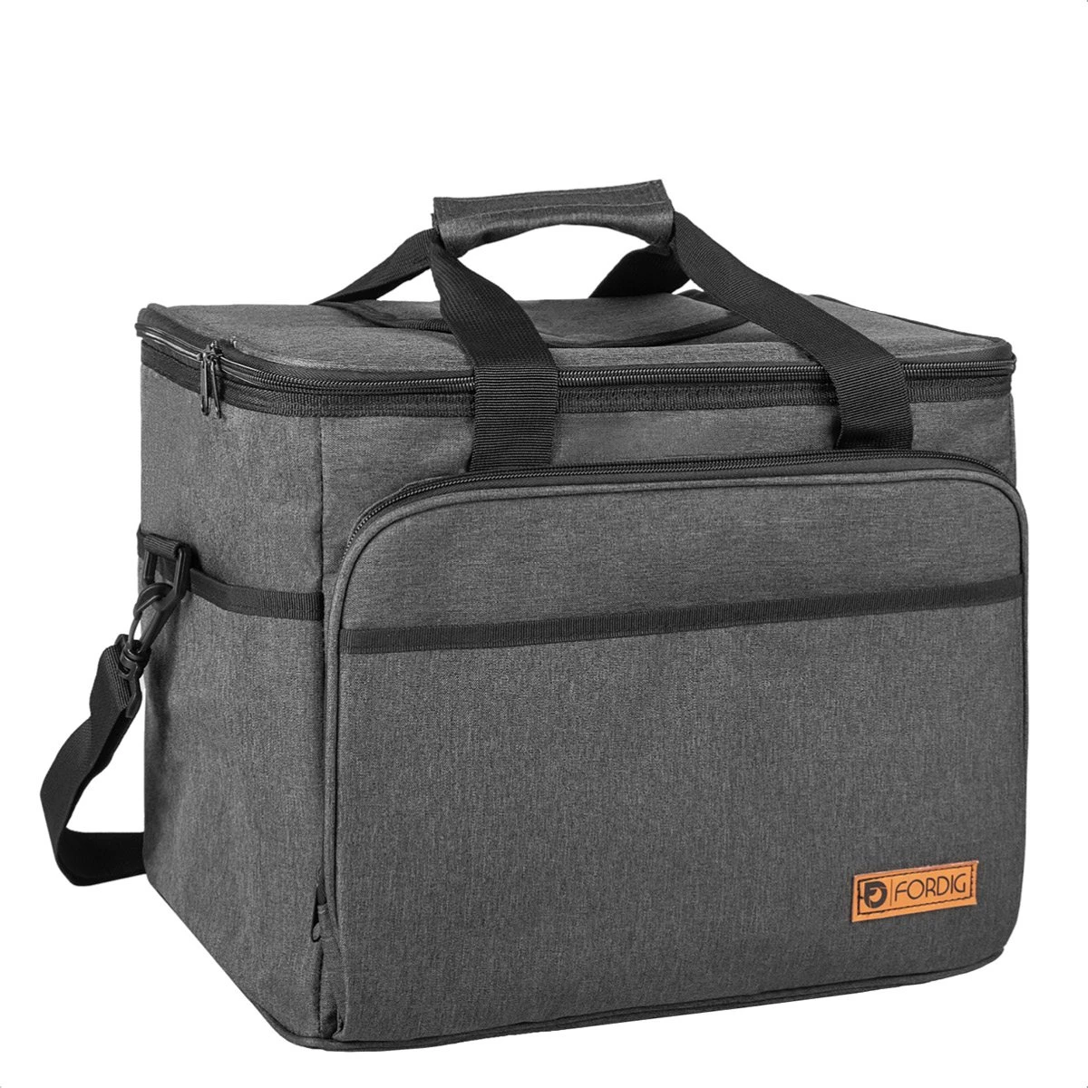ForDig Koeltas XL Zwart (30 Liter) - Gemaakt Van 600D Polyester Met PEVA-Voering - Ruimte Voor 40 Blikjes Of 20 Halve Liter Flessen - Opvouwbaar Koel Tas Met Easy-Acces Flap - Ruimte Voor Bestek - Picknick Cool Bag - Coolerbag - Grote Cooler 1 ForDig Koeltas XL Zwart (30 Liter) - Gemaakt Van 600D Polyester Met PEVA-Voering - Ruimte Voor 40 Blikjes Of 20 Halve Liter Flessen - Opvouwbaar Koel Tas Met Easy-Acces Flap - Ruimte Voor Bestek - Picknick Cool Bag - Coolerbag - Grote Cooler