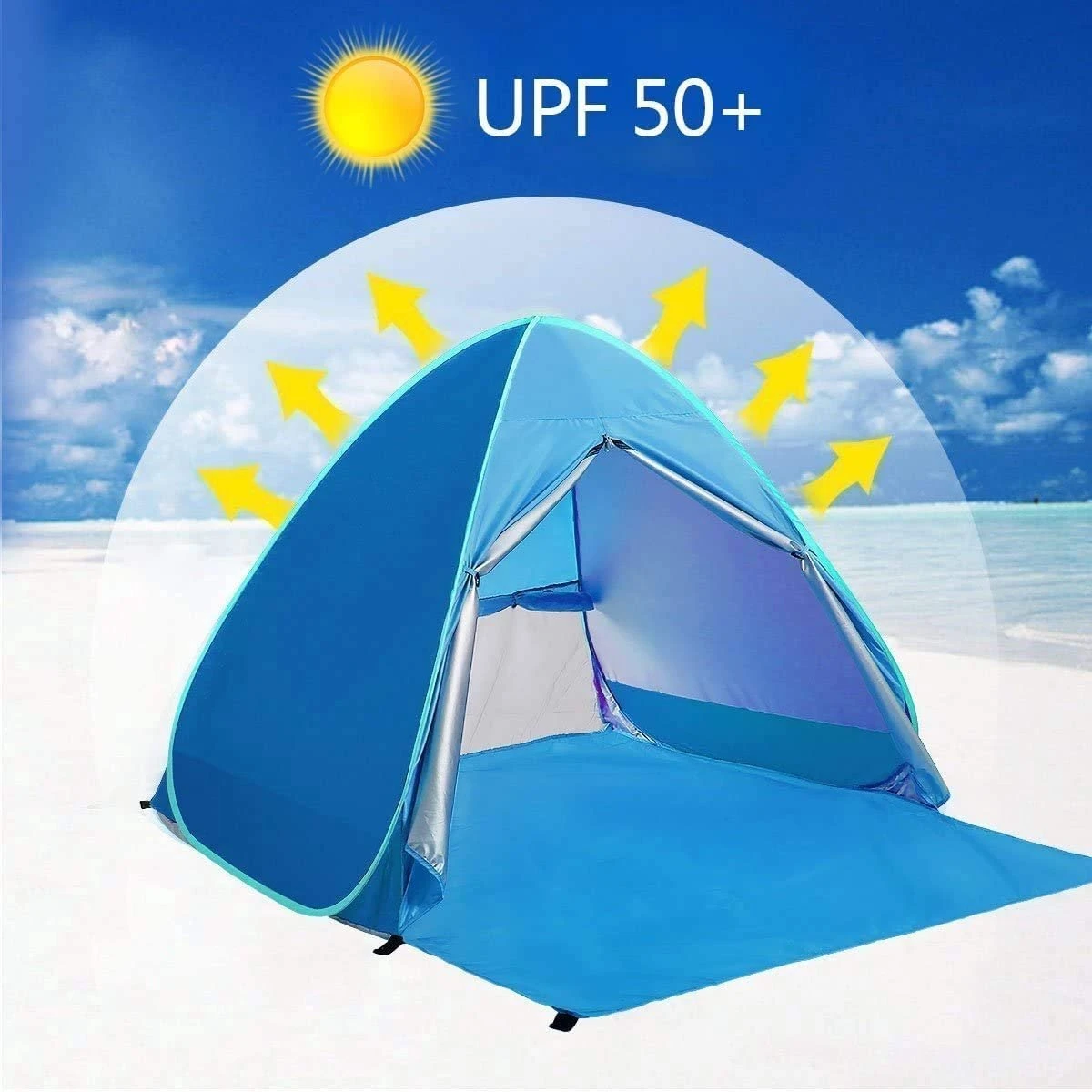 IGOODS Pop-up Tent - 2/3-Persoons - Blauw 1 IGOODS Pop-up Tent - 2/3-Persoons - Blauw