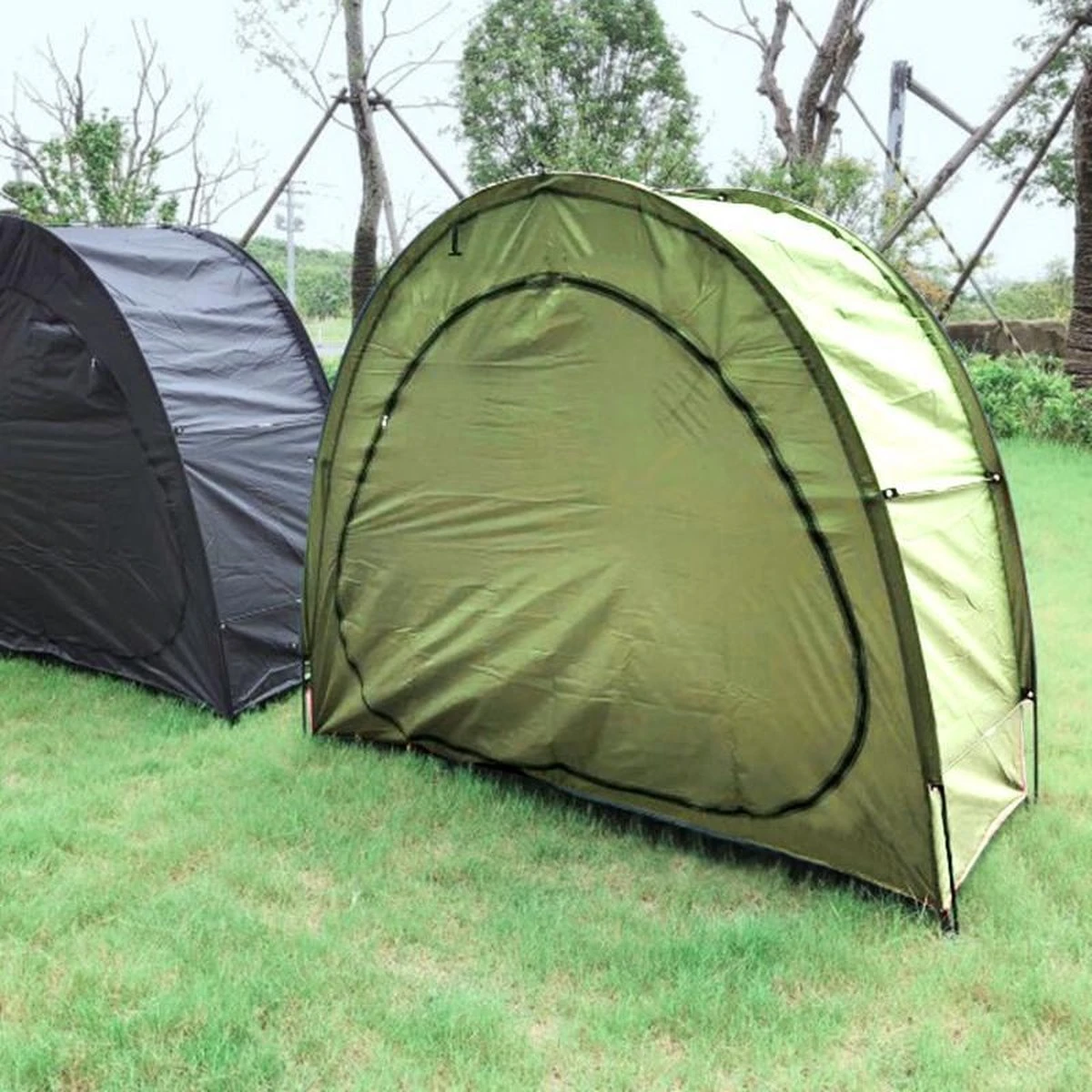 Merkloos Fietstent,Beschermhoes Fietsenschuur, Tent Voor Camping In De Open Lucht-groen 200*80*165CM 3 Merkloos Fietstent,Beschermhoes Fietsenschuur, Tent Voor Camping In De Open Lucht-groen 200*80*165CM - Afbeelding 3