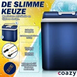 Coazy Koelbox 24L Elektrisch 12v 230 Volt - Met ECO Modus Voor Auto & Camping - Elektrische Frigobox Klein - Verkoelt En Verwarmt - Eco Modus - MiniBar - Electrische Mini Koelkast -Buiten Kamperen 1200x1200 1752