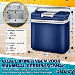 Coazy Koelbox 24L Elektrisch 12v 230 Volt - Met ECO Modus Voor Auto & Camping - Elektrische Frigobox Klein - Verkoelt En Verwarmt - Eco Modus - MiniBar - Electrische Mini Koelkast -Buiten Kamperen 1200x1200 1754