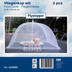 Vliegenkapjes Opvouwbaar 2 Stuks - Wit - 45 X 25 Cm | Flystopper 6 Vliegenkapjes Opvouwbaar 2 Stuks - Wit - 45 X 25 Cm | Flystopper -Buiten Kamperen 1200x1200 1814
