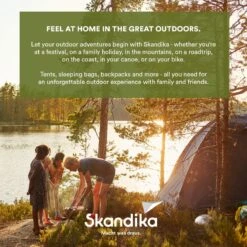 Skandika Montana 8 Tent – Tunneltenten – 8 Persoons Tent – Campingtent – 200 Cm Stahoogte – 2-4 Slaapcabines - Muggengaas – Familietent – 4 Ingangen – 700 X 310 X 200 Cm (L X B X H) - 5000 Mm Waterkolom – Outdoor, Camping – Kamperen – Blauw -Buiten Kamperen 1200x1200 183