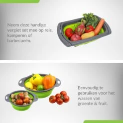 Buxibo - 3-Delige Keuken Vergiet Set Inklapbaar Groen/Grijs 25 Buxibo - 3-Delige Keuken Vergiet Set Inklapbaar Groen/Grijs -Buiten Kamperen 1200x1200 1834