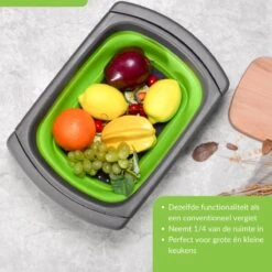 Buxibo - 3-Delige Keuken Vergiet Set Inklapbaar Groen/Grijs 30 Buxibo - 3-Delige Keuken Vergiet Set Inklapbaar Groen/Grijs -Buiten Kamperen 1200x1200 1838