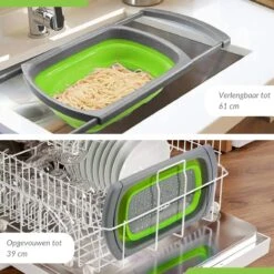 Buxibo - 3-Delige Keuken Vergiet Set Inklapbaar Groen/Grijs 39 Buxibo - 3-Delige Keuken Vergiet Set Inklapbaar Groen/Grijs -Buiten Kamperen 1200x1200 1843