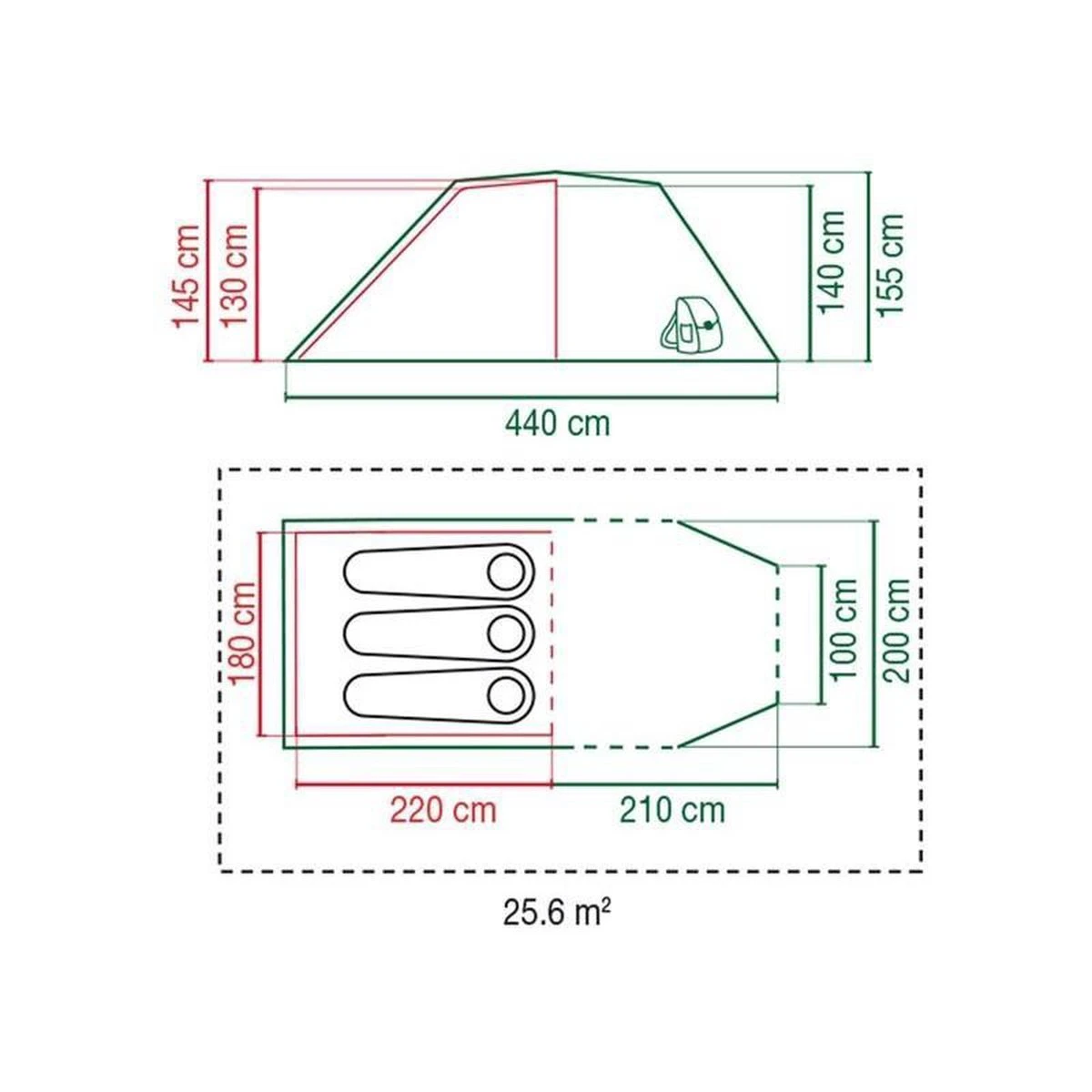 Coleman Chimney Rock 3 Plus Tunneltent - Verduisterend - 3-Persoons 5 Coleman Chimney Rock 3 Plus Tunneltent - Verduisterend - 3-Persoons - Afbeelding 5