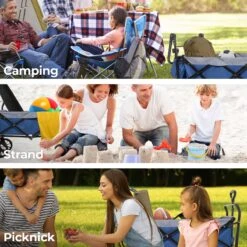 LifeGoods Bolderkar - Opvouwbaar - Tot 120KG - 103L - Extra Draagtas En Duwstang - Wasbaar Polyester - 98x45cm - Blauw/Grijs -Buiten Kamperen 1200x1200 1961