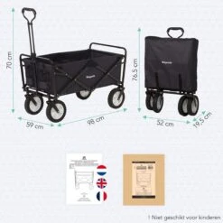 LifeGoods Bolderkar - Opvouwbaar - Draaibare Wielen - 2 Standen - 70KG Draagkracht - Zwart 15 LifeGoods Bolderkar - Opvouwbaar - Draaibare Wielen - 2 Standen - 70KG Draagkracht - Zwart -Buiten Kamperen 1200x1200 1993