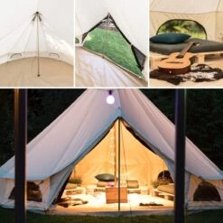 Skandika Tipii 400 Canvas Tent – Tipi-tenten – 8 Persoons Familietent - Campingtent – Muggengaas – 250 Cm Stahoogte – 400 Cm Diameter – 4000 Mm Waterkolom – Indische Tent, Partytent, Festivaltent – Outdoor, Camping, Tuin – Kamperen – Wit -Buiten Kamperen 1200x1200 200