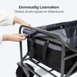 LifeGoods Bolderkar - Opvouwbaar - Tot 80KG - 94L - Wasbaar Polyester - 98x45cm - Zwart/Grijs -Buiten Kamperen 1200x1200 2004
