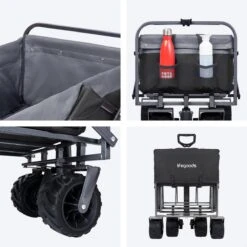 LifeGoods Bolderkar - Opvouwbaar - Tot 80KG - 94L - Wasbaar Polyester - 98x45cm - Zwart/Grijs -Buiten Kamperen 1200x1200 2007