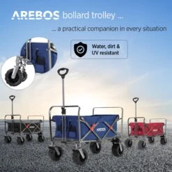 AREBOS Handkar | Transportwagen | Apparatuurwagen | Opvouwbaar | Blauw 14 AREBOS Handkar | Transportwagen | Apparatuurwagen | Opvouwbaar | Blauw -Buiten Kamperen 1200x1200 2028
