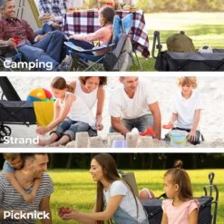 LifeGoods Bolderkar - Opvouwbaar - Tot 120KG - 103L - Extra Draagtas En Duwstang - Wasbaar Polyester - 98x45cm - Zwart/Grijs -Buiten Kamperen 1200x1200 2044