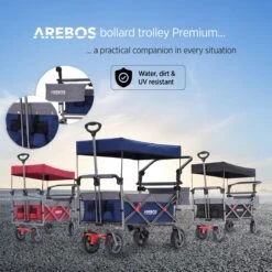 AREBOS Premium Steekwagen Met Dak Opvouwbare Tuinkar Handkar Bolderkar Blauw / Grijs 19 AREBOS Premium Steekwagen Met Dak Opvouwbare Tuinkar Handkar Bolderkar Blauw / Grijs -Buiten Kamperen 1200x1200 2087