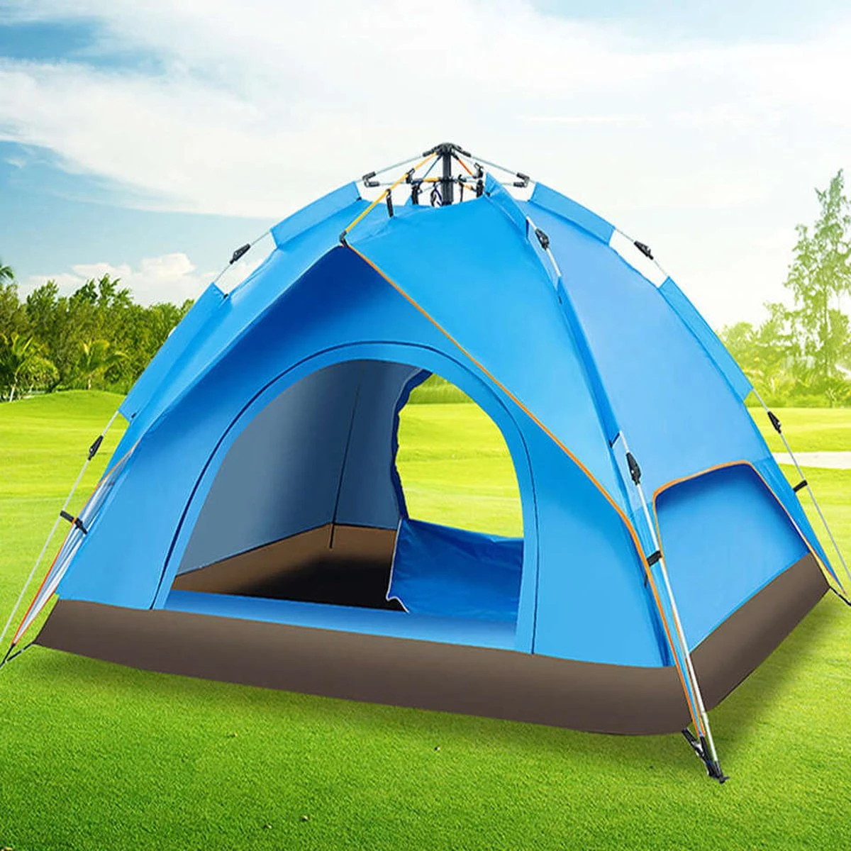 Fish Life Waterdichte Tent - Lichtgewicht Tent - Tent Voor 2-4 Personen - 200*200*140 Cm - Outdoor Camping Tent - Licht Blauw 1 Fish Life Waterdichte Tent - Lichtgewicht Tent - Tent Voor 2-4 Personen - 200*200*140 Cm - Outdoor Camping Tent - Licht Blauw