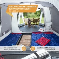 Skandika Pitea XL UP Tent – Koepeltenten - Autotent – 4 Persoons Campingtent Voor SUV, Caddy, Auto, CUV – Vrijstaand – Met/zonder Slaapcabine – Max. Stahoogte 200 Cm – Waterdicht Met 3000mm Waterkolom - 515 X 300 X 200 Cm (LxBxH) – Kamperen - Grijs 10 Skandika Pitea XL UP Tent – Koepeltenten - Autotent – 4 Persoons Campingtent Voor SUV, Caddy, Auto, CUV – Vrijstaand – Met/zonder Slaapcabine – Max. Stahoogte 200 Cm – Waterdicht Met 3000mm Waterkolom - 515 X 300 X 200 Cm (LxBxH) – Kamperen - Grijs -Buiten Kamperen 1200x1200 214