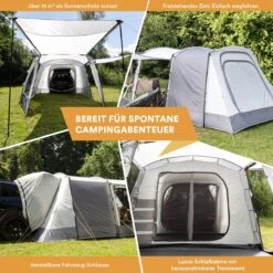 Skandika Pitea XL UP Tent – Koepeltenten - Autotent – 4 Persoons Campingtent Voor SUV, Caddy, Auto, CUV – Vrijstaand – Met/zonder Slaapcabine – Max. Stahoogte 200 Cm – Waterdicht Met 3000mm Waterkolom - 515 X 300 X 200 Cm (LxBxH) – Kamperen - Grijs 11 Skandika Pitea XL UP Tent – Koepeltenten - Autotent – 4 Persoons Campingtent Voor SUV, Caddy, Auto, CUV – Vrijstaand – Met/zonder Slaapcabine – Max. Stahoogte 200 Cm – Waterdicht Met 3000mm Waterkolom - 515 X 300 X 200 Cm (LxBxH) – Kamperen - Grijs -Buiten Kamperen 1200x1200 215