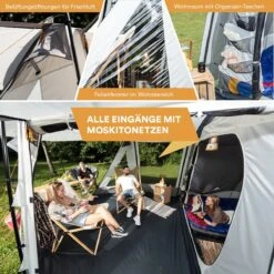 Skandika Pitea XL UP Tent – Koepeltenten - Autotent – 4 Persoons Campingtent Voor SUV, Caddy, Auto, CUV – Vrijstaand – Met/zonder Slaapcabine – Max. Stahoogte 200 Cm – Waterdicht Met 3000mm Waterkolom - 515 X 300 X 200 Cm (LxBxH) – Kamperen - Grijs 14 Skandika Pitea XL UP Tent – Koepeltenten - Autotent – 4 Persoons Campingtent Voor SUV, Caddy, Auto, CUV – Vrijstaand – Met/zonder Slaapcabine – Max. Stahoogte 200 Cm – Waterdicht Met 3000mm Waterkolom - 515 X 300 X 200 Cm (LxBxH) – Kamperen - Grijs -Buiten Kamperen 1200x1200 218