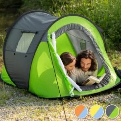 Pop Up Tent Waterkolom 1500 Mm/Cm² - Blauw - 2 Persoons 7 Pop Up Tent Waterkolom 1500 Mm/Cm² - Blauw - 2 Persoons -Buiten Kamperen 1200x1200 24