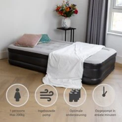 BluMill Eenpersoons Luchtbed - Met Ingebouwde Pomp - Luchtbed Zelfopblazend - Incl. Draagtas - 191x99x36 Cm 14 BluMill Eenpersoons Luchtbed - Met Ingebouwde Pomp - Luchtbed Zelfopblazend - Incl. Draagtas - 191x99x36 Cm -Buiten Kamperen 1200x1200 261