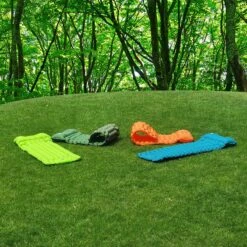 LVNRIDS Isomat, Zelfopblazend, Ultralicht, Luchtmatras, Camping, Zelfopblaasbaar, Opblaasbaar Matras, 3,9 Inch Dik, Met Voetperspomp En Kussen, Voor Camping, Reizen, Outdoor, Wandelen, Strand, Oranje -Buiten Kamperen 1200x1200 359