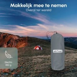 AirFeel Opblaasbaar Slaapmatje - Ingebouwde Pomp En Kussen - Lichtgewicht - 196 X 60 X 6cm - Gray -Buiten Kamperen 1200x1200 378