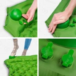 TRVLMORE Slaapmat - Zelfopblazend - 1 Persoons - Ingebouwde Pomp En Kussen - Groen -Buiten Kamperen 1200x1200 418