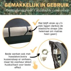Earthle Volledige Earthing Tweepersoons Aardingsset - 2x Slaapmat + 2x Kussensloop - Aardingsmat - Aarden - Earthing Mat - Aarding - Grounding Mat - Kussensloop - Aardingskussensloop - Combo Deal -Buiten Kamperen 1200x1200 453
