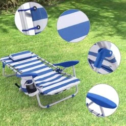 Naqsh Store Strandstoel Met Hoofdkussen, Aluminium, Draagbare Vouwstoel, Campingstoel, Opvouwbaar En Verstelbaar, Zoals Een Rugzak Draagbaar, Buitenstoel, Blauw En Wit Gestreept GCB62BU 17 Naqsh Store Strandstoel Met Hoofdkussen, Aluminium, Draagbare Vouwstoel, Campingstoel, Opvouwbaar En Verstelbaar, Zoals Een Rugzak Draagbaar, Buitenstoel, Blauw En Wit Gestreept GCB62BU -Buiten Kamperen 1200x1200 505