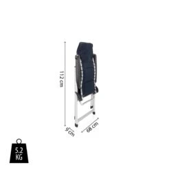 Campart Campingstoel CH-0592 - Opvouwbaar Met Hoofdsteun - 7 Verstelbare Standen - Lichtgewicht - Blauw -Buiten Kamperen 1200x1200 533