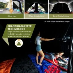 Skandika Nimbus Sleeper 12 Tent – Koepeltenten – 12 Persoons Familietent - Campingtent – Muggengaas – Sleeper Technology (3 Extra Donkere Slaapcabines) – 760 X 630 X 215 Cm (LxBxH) – 5000 Mm Waterkolom – Camping, Tuin – Kamperen – Blauw/wit 12 Skandika Nimbus Sleeper 12 Tent – Koepeltenten – 12 Persoons Familietent - Campingtent – Muggengaas – Sleeper Technology (3 Extra Donkere Slaapcabines) – 760 X 630 X 215 Cm (LxBxH) – 5000 Mm Waterkolom – Camping, Tuin – Kamperen – Blauw/wit -Buiten Kamperen 1200x1200 55
