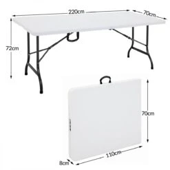 Casaria Tuintafel Opvouwbaar – Met Draaggreep 220x70 Cm – Wit 22 Casaria Tuintafel Opvouwbaar – Met Draaggreep 220x70 Cm – Wit -Buiten Kamperen 1200x1200 550