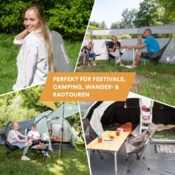Skandika Campingstoel Compact SET – Campingstoelen – Campingstoel Tot 150 Kg Belastbaar - Kampeerstoel, Visstoel, Kleine Pakmaat, Opvouwbaar, Stabiel, Licht, Comfortabel Gepolsterd – Draagtas Meegeleverd – Vouwstoel – Kampeermeubelen – Grijs -Buiten Kamperen 1200x1200 573