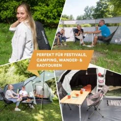 Skandika Campingstoel Compact – Campingstoelen - Campingstoel Tot 150 Kg Belastbaar - Kampeerstoel, Visstoel, Kleine Pakmaat, Opvouwbaar, Stabiel, Licht, Comfortabel Gepolsterd – Draagtas Meegeleverd - Vouwstoel – Zwart -Buiten Kamperen 1200x1200 590