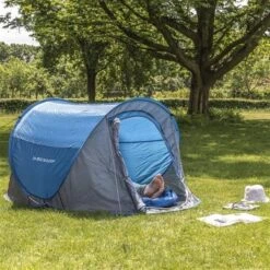 Dunlop Pop Up Tent 220 X 120 X 90 Cm - Grijs/ Blauw - 1 Persoons 10 Dunlop Pop Up Tent 220 X 120 X 90 Cm - Grijs/ Blauw - 1 Persoons -Buiten Kamperen 1200x1200 65