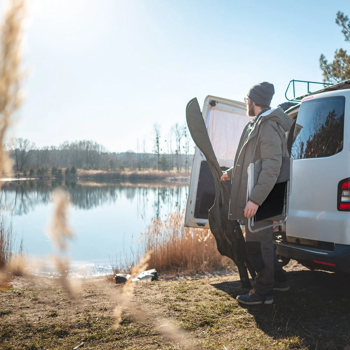 Relaxdays Strandstoel Opvouwbaar - Set Van 2 - Lage Campingstoel - Kampeerstoel Leuning - Grijs 4 Relaxdays Strandstoel Opvouwbaar - Set Van 2 - Lage Campingstoel - Kampeerstoel Leuning - Grijs - Afbeelding 4