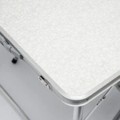 Aluminium Kampeertafel 120x60cm - Campingtafel Inklapbaar - 3-voudig Verstelbare Vouwtafel Grijs -Buiten Kamperen 1200x1200 834