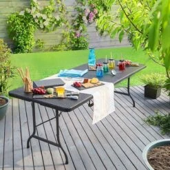 Casaria Tuintafel Opvouwbaar – Met Draaggreep 180x75 Cm – Zwart 15 Casaria Tuintafel Opvouwbaar – Met Draaggreep 180x75 Cm – Zwart -Buiten Kamperen 1200x1200 842