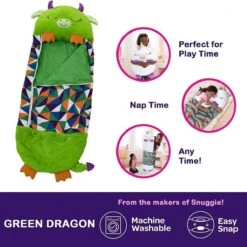 Draak Slaapzak -160 Cms | Kinderslaapzak | Slaapzak Junior | Nappers | Children Sleeping Bag | Kinderen Slaapzak | Super Soft 2 In 1 Fun Pillow &Sleepy For Boys | Draak Slaapzak | Zachte Slaapzak | Knuffel Slaapzak | 2 In 1 Slaapzak | Kinderen -Buiten Kamperen 1200x1200 874