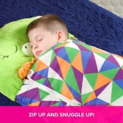 Draak Slaapzak -160 Cms | Kinderslaapzak | Slaapzak Junior | Nappers | Children Sleeping Bag | Kinderen Slaapzak | Super Soft 2 In 1 Fun Pillow &Sleepy For Boys | Draak Slaapzak | Zachte Slaapzak | Knuffel Slaapzak | 2 In 1 Slaapzak | Kinderen -Buiten Kamperen 1200x1200 877