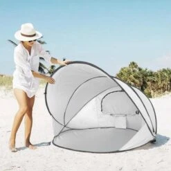 Deryan Luxe Pop Up Strandtent XXL - Anti-UV 50+ - Zilver 25 Deryan Luxe Pop Up Strandtent XXL - Anti-UV 50+ - Zilver -Buiten Kamperen 1200x1200 89