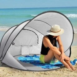 Deryan Luxe Pop Up Strandtent XXL - Anti-UV 50+ - Zilver 27 Deryan Luxe Pop Up Strandtent XXL - Anti-UV 50+ - Zilver -Buiten Kamperen 1200x1200 90