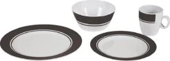 Bo-Camp - Servies - Classic - 16-Delig - Wit/Grijs -Buiten Kamperen 1200x431 3