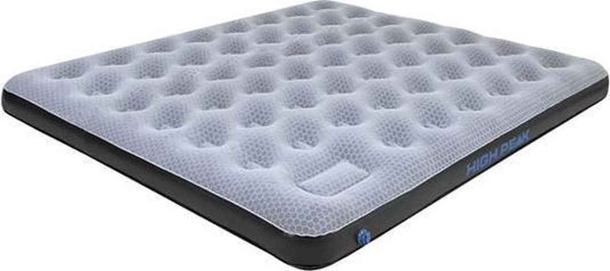 High Peak King Comfort Plus Luchtbed - 2-Persoons - Grijs-Blauw - Ingebouwde Voetpomp 1 High Peak King Comfort Plus Luchtbed - 2-Persoons - Grijs-Blauw - Ingebouwde Voetpomp