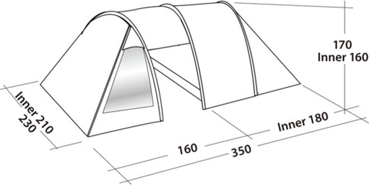 Easy Camp Tent Galaxy 300 3-persoons Rustiekgroen 4 Easy Camp Tent Galaxy 300 3-persoons Rustiekgroen - Afbeelding 4