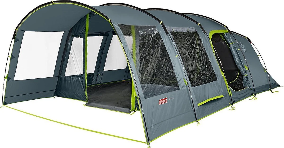 Coleman Vail 6L Tunneltent - Familie Tent - 6-Persoons - Grijs/Groen 1 Coleman Vail 6L Tunneltent - Familie Tent - 6-Persoons - Grijs/Groen