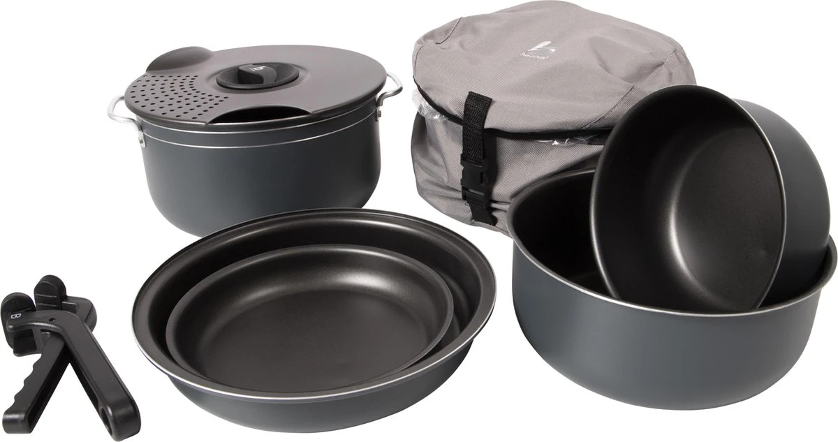 Bo-Camp Pannenset - Camping - 7-delig - Aluminium 1 Bo-Camp Pannenset - Camping - 7-delig - Aluminium