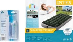 Intex Luchtbed - Downy - Formaat: Cot - B76 X L191 X H25 Cm - Ingebouwde Voetpomp- Met Reparatieset -Buiten Kamperen 1200x693