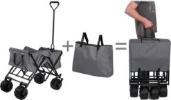TecTake - Opvouwbare Bolderkar Heidrun Grijs -Buiten Kamperen 1200x703 7